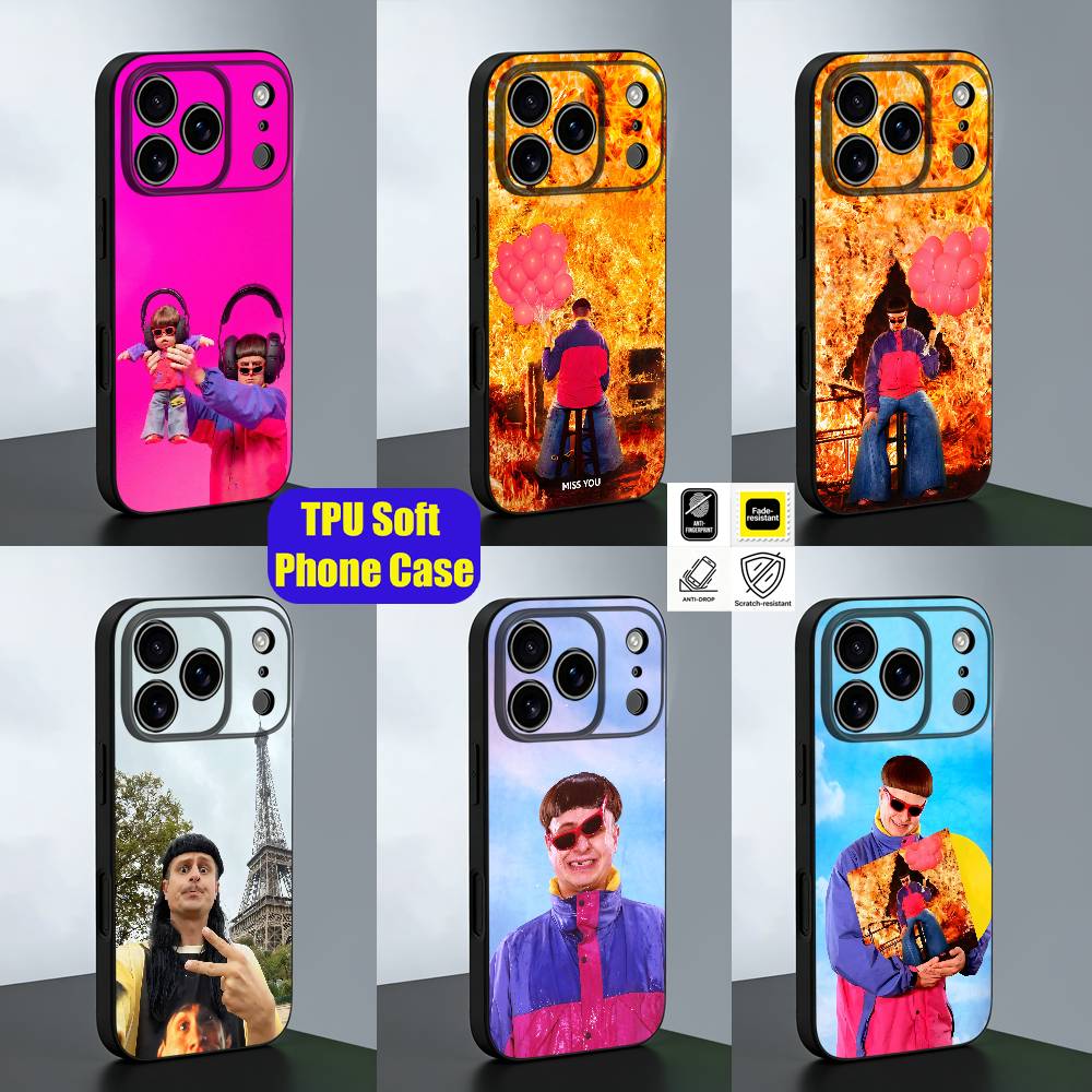 Phone Cases Ugly - غطاء هاتف سيليكون أسود بتصميم 