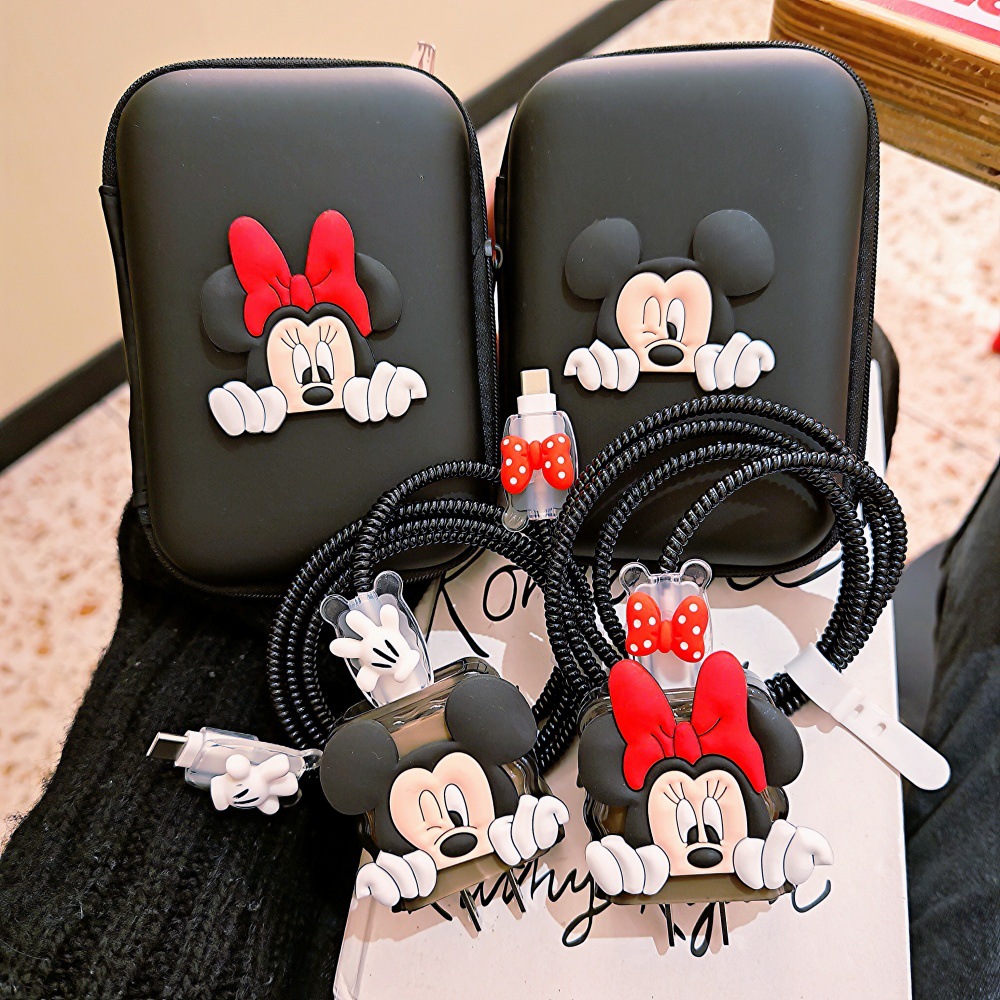 Phone Cases Rubber - واقي كابلات لطيف بتصميم ميكي وميني