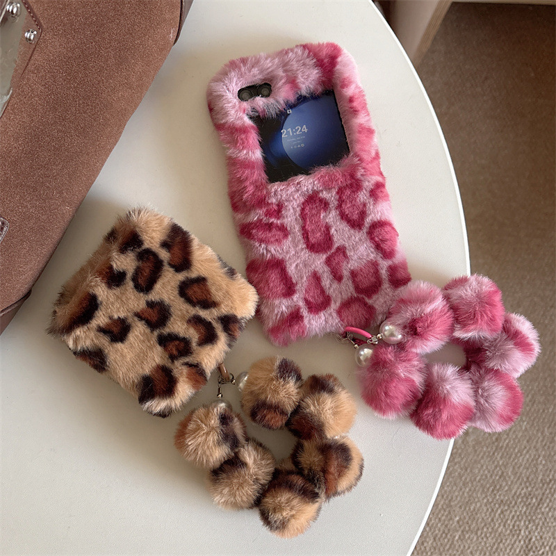 Phone Cases With Loop - موضة ليوبارد طباعة رقيق أفخم شريط