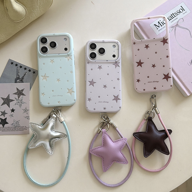 Phone Cases With Charms - جراب هاتف كوري لطيف بتصميم نجمة