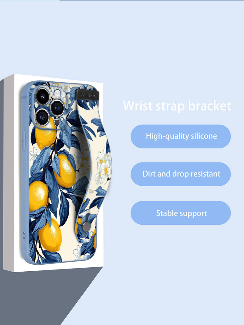 Phone Cases With Loop - الفاكهة الليمون الملونة ستار زهرة الفن