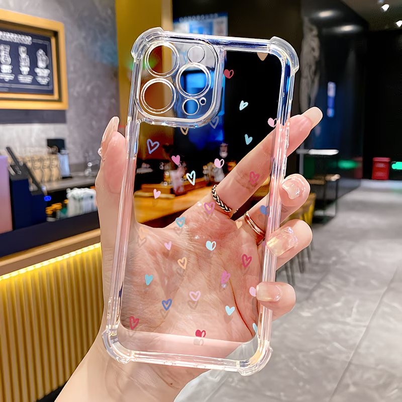 Phone Cases Xs - غطاء هاتف شفاف بزوايا ملونة على
