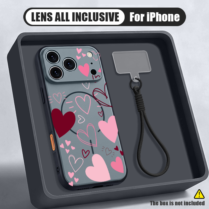 Phone Cases With Loop - جراب هاتف مغناطيسي بنمط قلب الحب