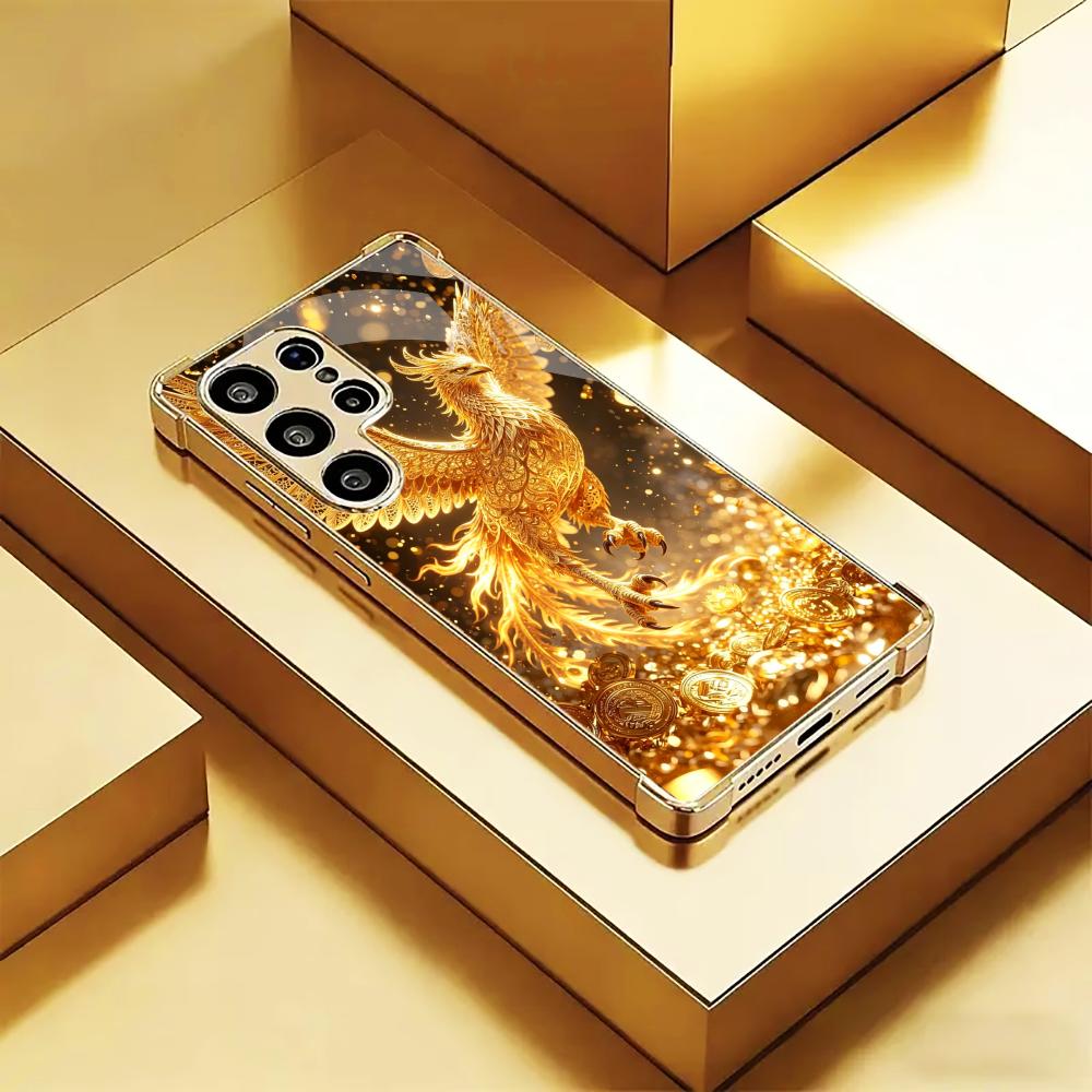 جراب هاتف فاخر بتصميم طائر ذهب - مراجعة Phone Cases Quad Lock وسعره