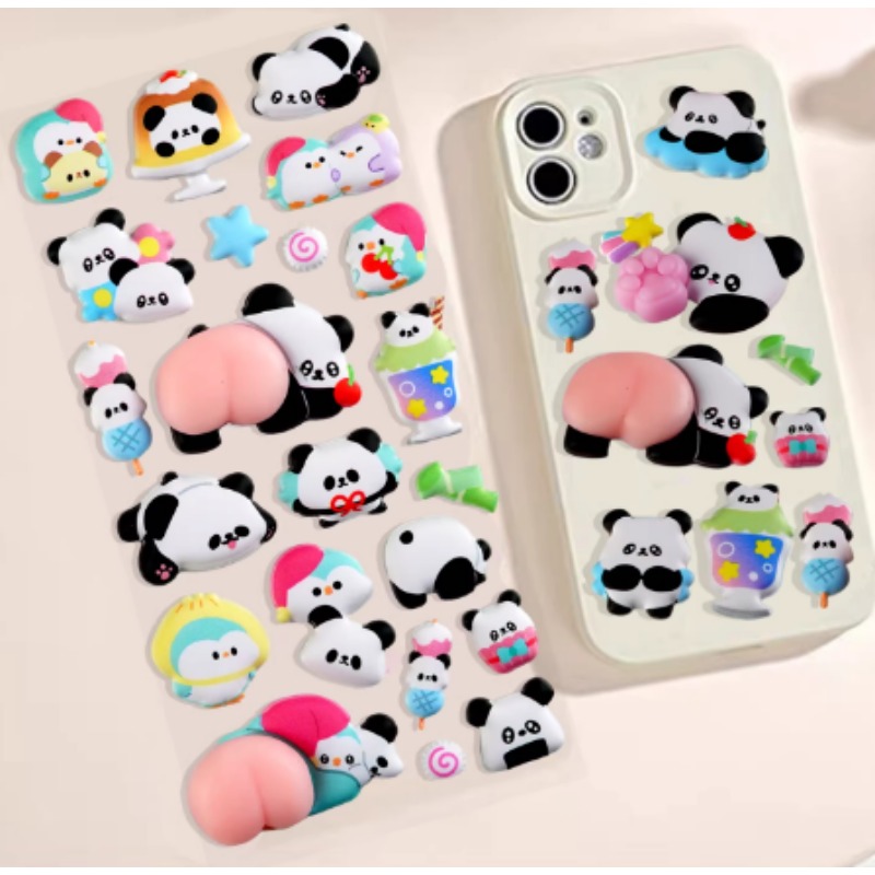 لطيف 3D الباندا الكرتون الإجها - مراجعة Phone Cases Rubber وسعره
