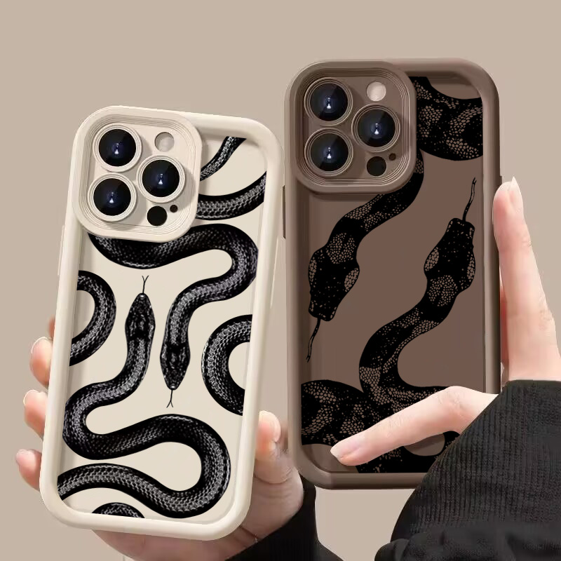 غطاء هاتف بطبعة جلد الثعبان ال - مراجعة Phone Cases Xs وسعره