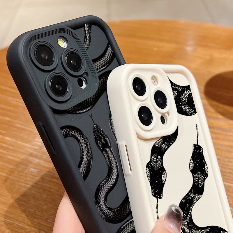 غطاء هاتف بطبعة جلد الثعبان ال - مراجعة Phone Cases Xs وسعره