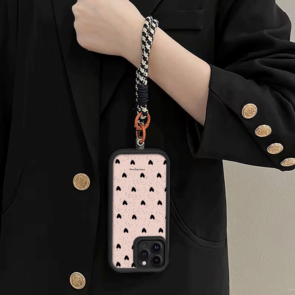 جراب هاتف بتصميم قلب أسود ملطخ - مراجعة Phone Cases With Loop وسعره