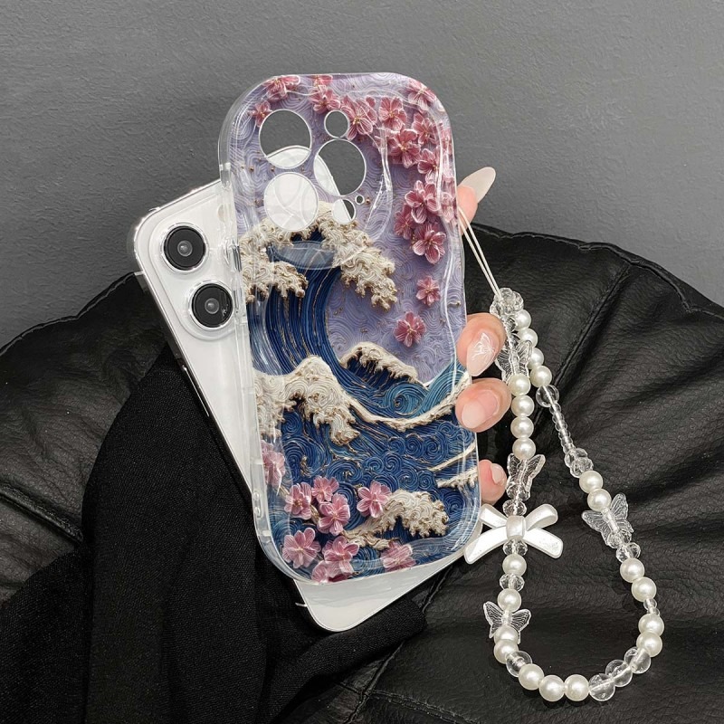 غطاء هاتف شفاف بتصميم موجي إبد - مراجعة Phone Cases With Charms وسعره